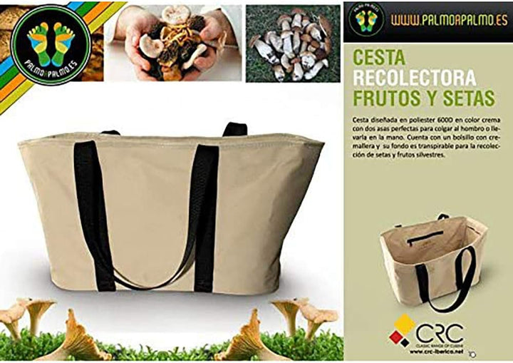 Franquihogar Pilzsammlerset: Pilztasche mit Taschenmesser, Bürste und Pilzmesser Plus Thermosflasche
