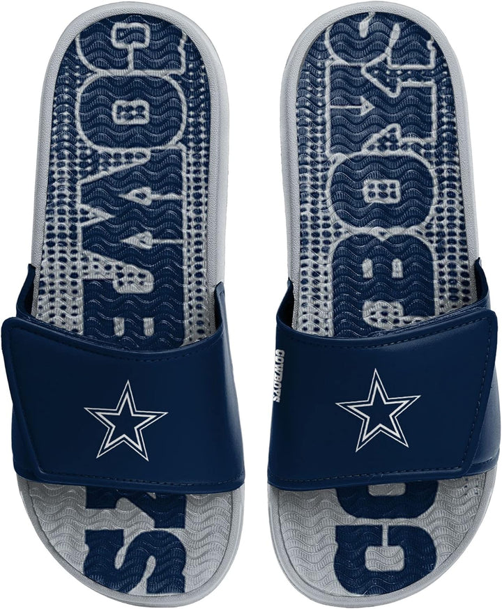 FOCO Commanders NFL Legacy Sport Slide Flip-Flops für Herren Dallas Cowboys 11-12 Wordmark mit Farbv