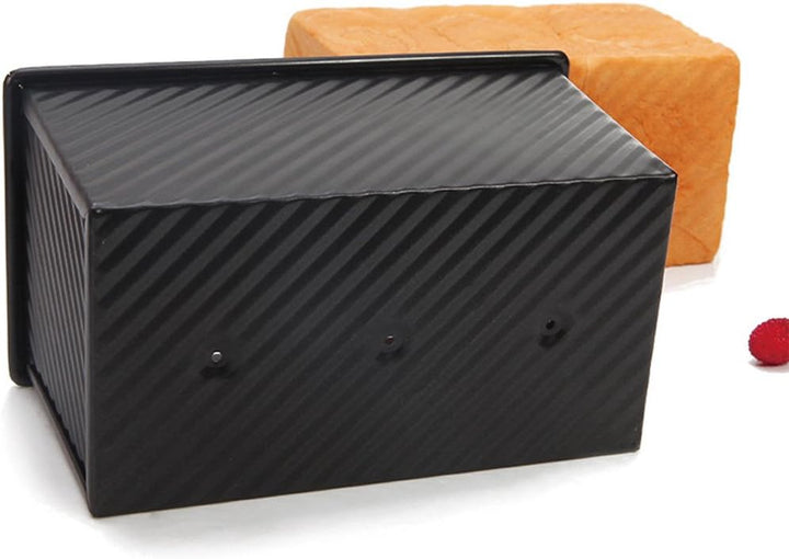 CANDeal Für 450g Teig Toast Brot Backform Gebäck Kuchen Brotbackform Mold Backform mit Deckel(Schwar