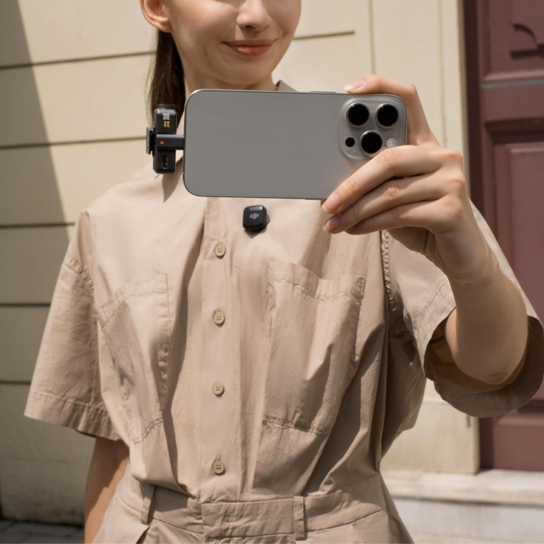 DJI Mic Mini Bluetooth Lavalier Mikrofon (1 Sender + 1 Empfänger), ansteckmikrofon, mikrofon kabello