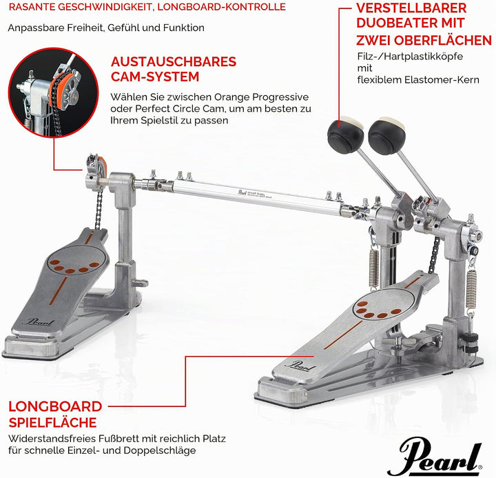 PEARL P-932 Bass Drum Doppel Pedal Doppelpedal P-932, Doppelpedal P-932