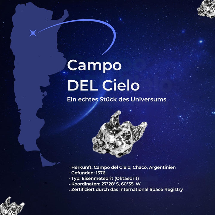 Meteorit Geschenkbox – echter Meteorit (Space Rock) mit Urkunde, Lupe & Displaycase | Sternschnuppe