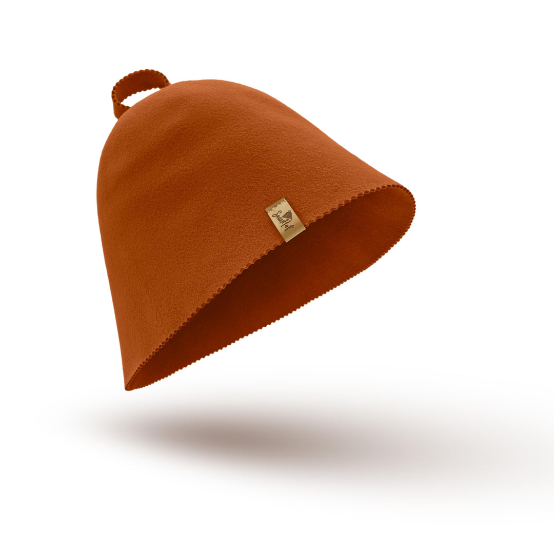 Jedrzejko Saunahut Cap Wolle Saunaanzug Kopfpflege Wolle Orange, Orange