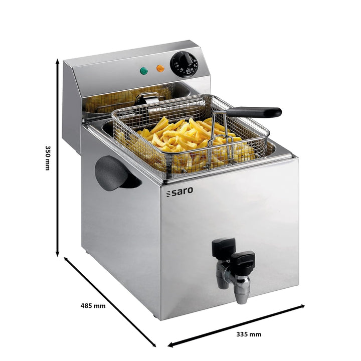 Saro 172-2070 Fritteuse Modell Profri 8 V mit Ablasshahn, 8 L, 3250 W