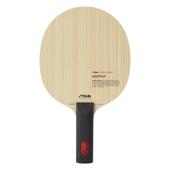 STIGA Tischtennisholz Inspira Hybrid Carbon für perfekten Spin und Starke Angriffe Gerade, Gerade