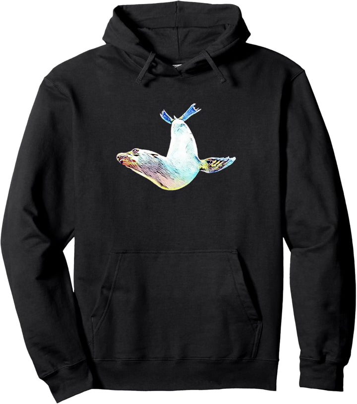 Robbe Seerobben Seehunde Seelöwen Pullover Hoodie