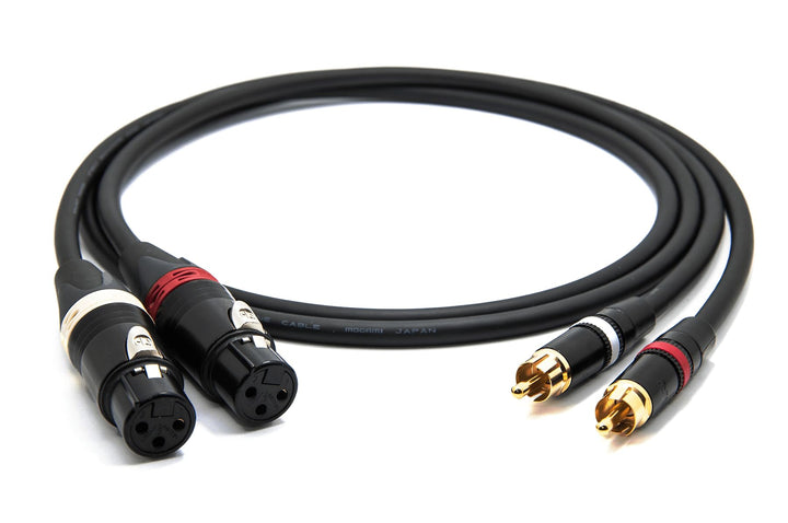 enoaudio Mogami 2534 Quad Stereo Paar (L,R) Audio Kabel | Neutrik Gold Cinch RCA - XLR female | HiFi