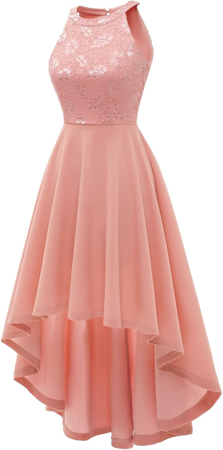Bbonlinedress Abendkleider elegant für Hochzeit gast festliches Kleid Damen Neckholder Konfirmations