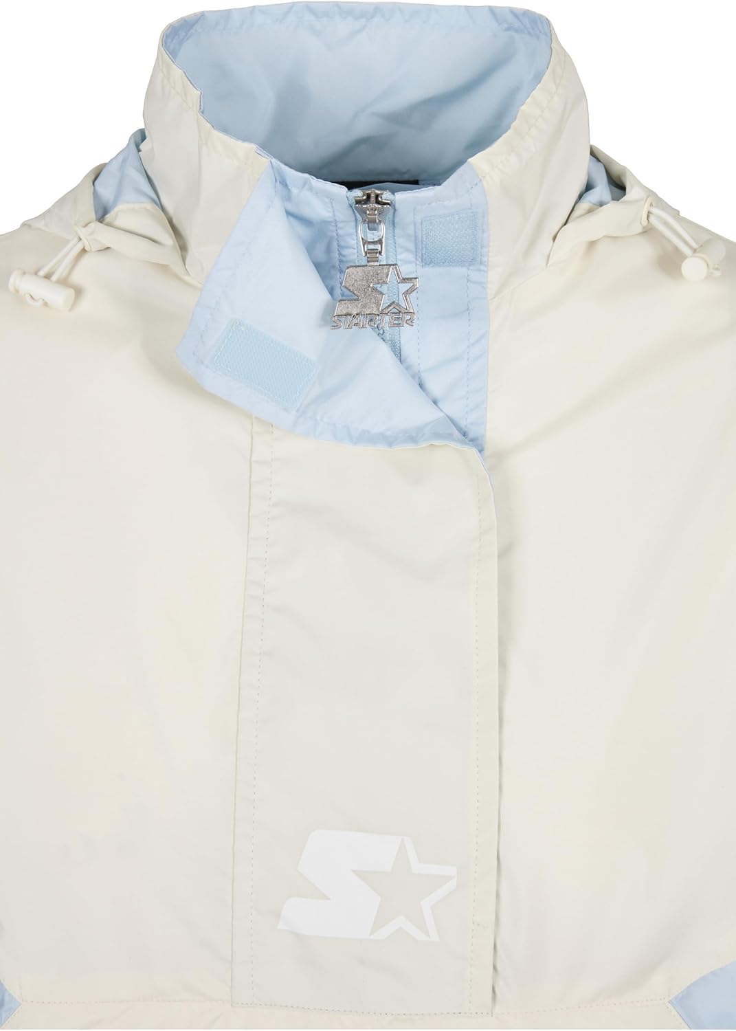 STARTER BLACK LABEL Damen Ladies Starter Colorblock Halfzip Windbreaker, Palewhite/Icewaterblue