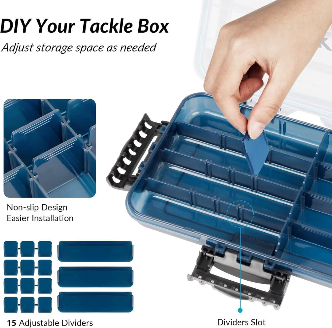 THKFISH Angelbox 3600 Köderbox 3700 Angeln Tackle Box Angelkoffer 2 Stück Wasserdicht sich hin- und