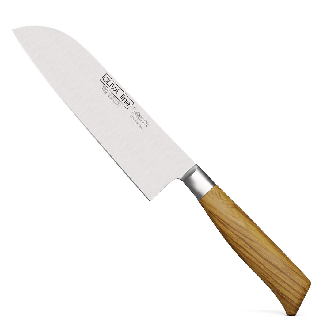 Burgvogel Solingen Santokumesser 18 cm geschmiedet Olivenholz, Oliva Line, rostfrei, deutsches Japan