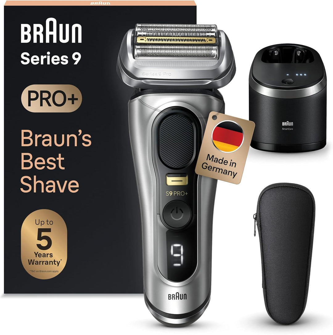 Braun Series 9 Pro+ Rasierer Herren Elektrisch, Elektrorasierer mit 5 Pro Rasierelementen, Langhaars