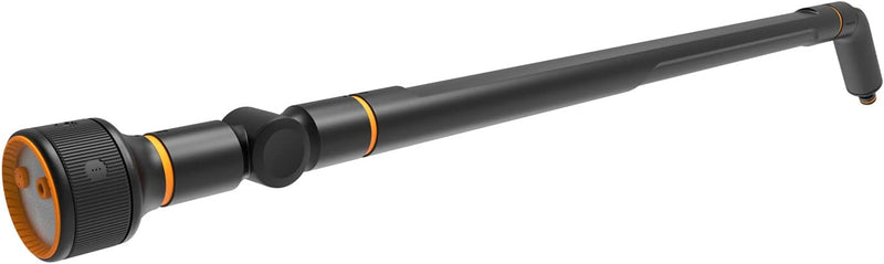 Fiskars Giessstab mit 3 Funktionen, Schwenkbarer SoftGrip Düsenkopf, Durchflusskontrolle, Universalg