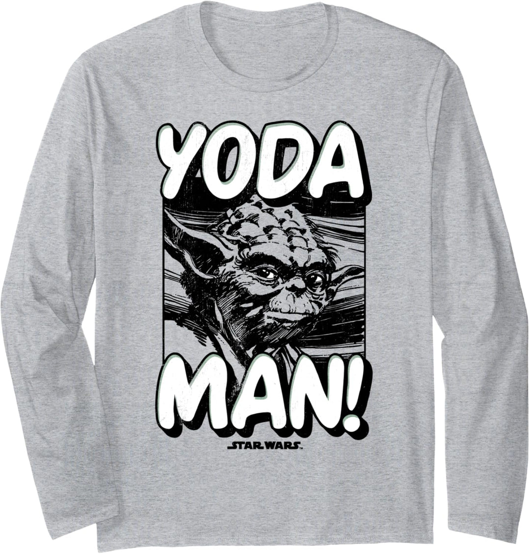 Star Wars Yoda Man Poster Langarmshirt