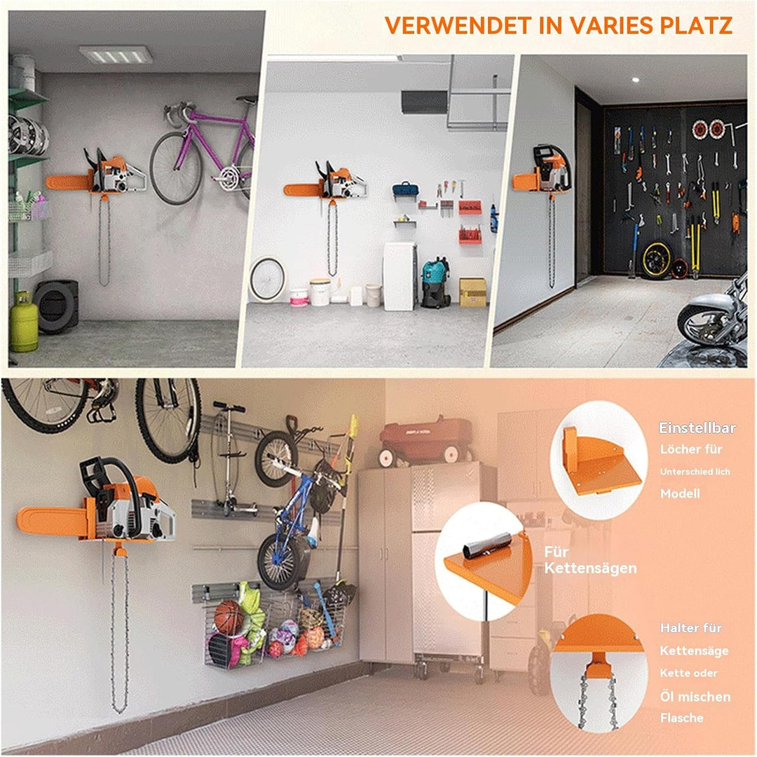 Kettensägenhalter Für Traktor, Robuste Wandhalterung, Aufbewahrung Für Garage LKW Gartenwerkstatt Ra