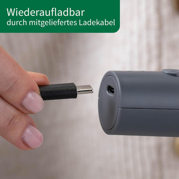Chefkoch trifft Fackelmann Elektrischer Milchaufschäumer – inkl. 2 Schneebesen, USB-C wiederaufladba