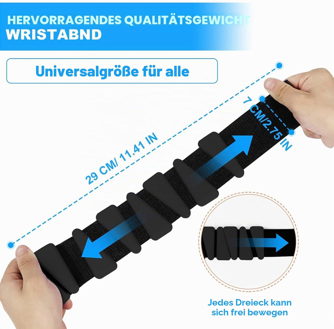 Handgelenkgewichte 2er Set, verstellbare Silikon-Workout-Gewichte für Frauen und Männer, tragbare Kn