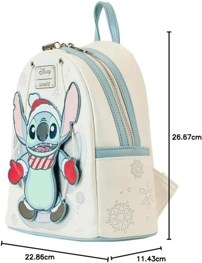 Disney Stitch Holiday Snow Angel Glitter Mini Rucksack, Weiss/opulenter Garten, Einheitsgrösse, Mini