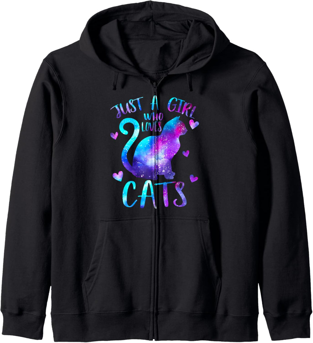 Nur ein Mädchen, das Katzen liebt - Cat Besitzer Geschenk Kapuzenjacke
