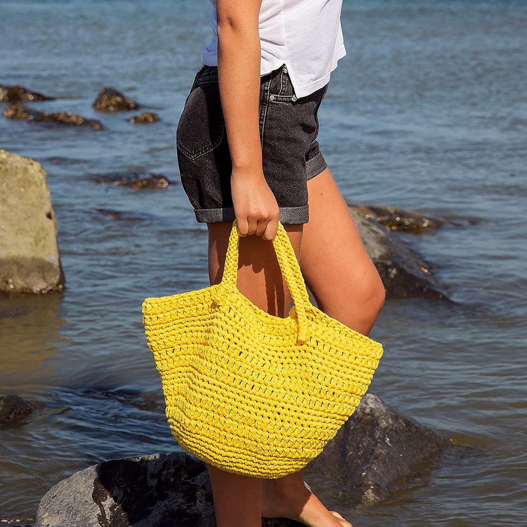 DIY Häkelset Avila Strandtasche RibbonXL Lemon Yellow