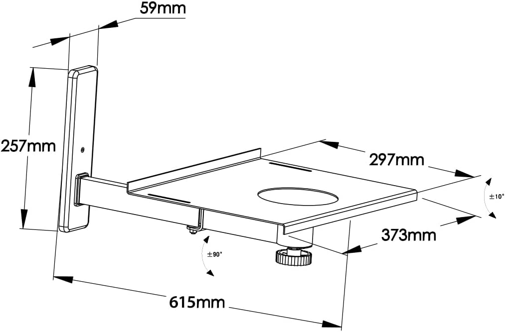 My Wall H 20 L TV-Wandhalterung Für Röhrenfernseher 25,4 cm (10) - 50,8 cm (20) Neigbar+Schwenkbar S