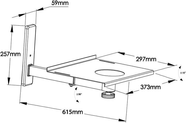 My Wall H 20 L TV-Wandhalterung Für Röhrenfernseher 25,4 cm (10) - 50,8 cm (20) Neigbar+Schwenkbar S