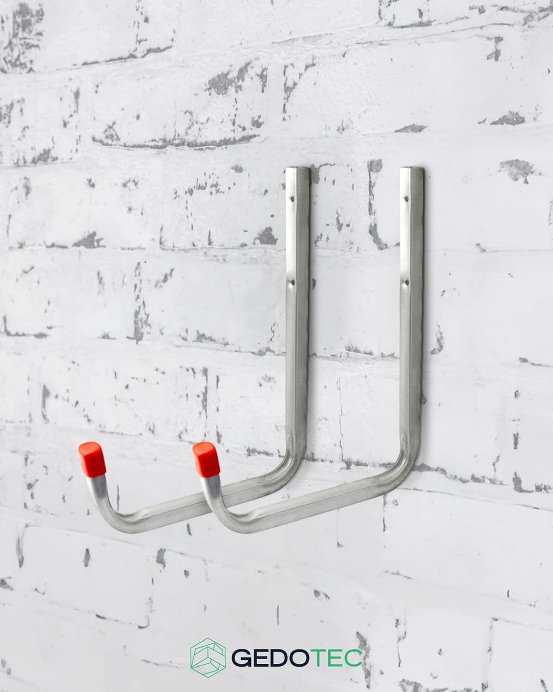 Gedotec Wandhaken Garage Metall-Haken Werkstatt | Schwerlast-Gerätehalter 250 x 300 mm | Befestigung