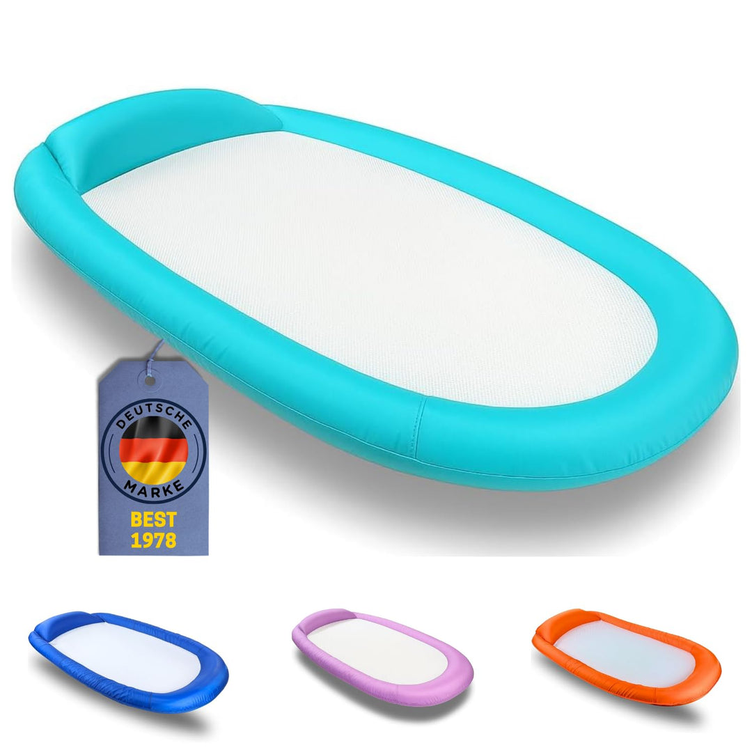 Best Sporting Aufblasbare Wasserhängematte Mesh Mat I Luftmatratze mit Netz | Pool Lounge Float I So