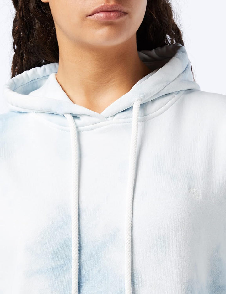 Cross Jeans Damen 65289 Kapuzenpullover, Grey Blue, Normal