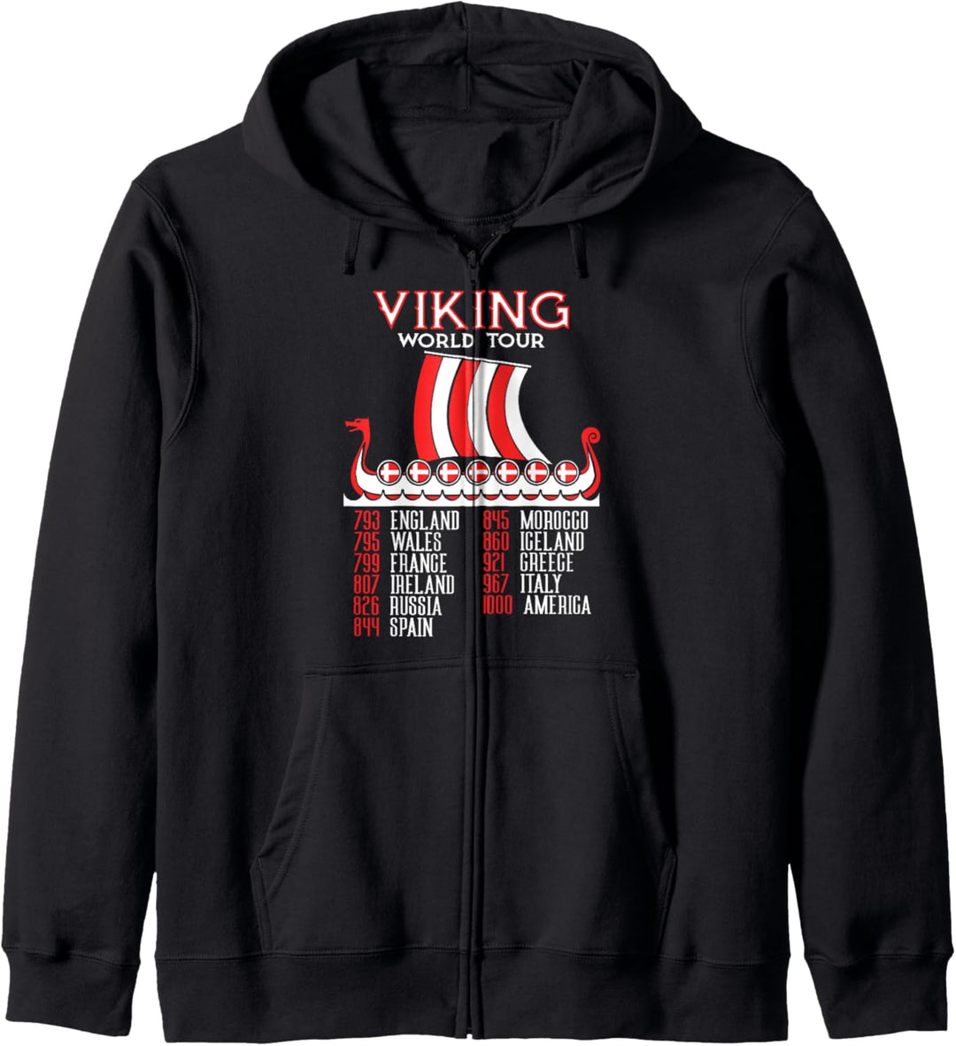 Viking World Tour Dänisches Wikingerschiff Dänemark Wikinger Kapuzenjacke