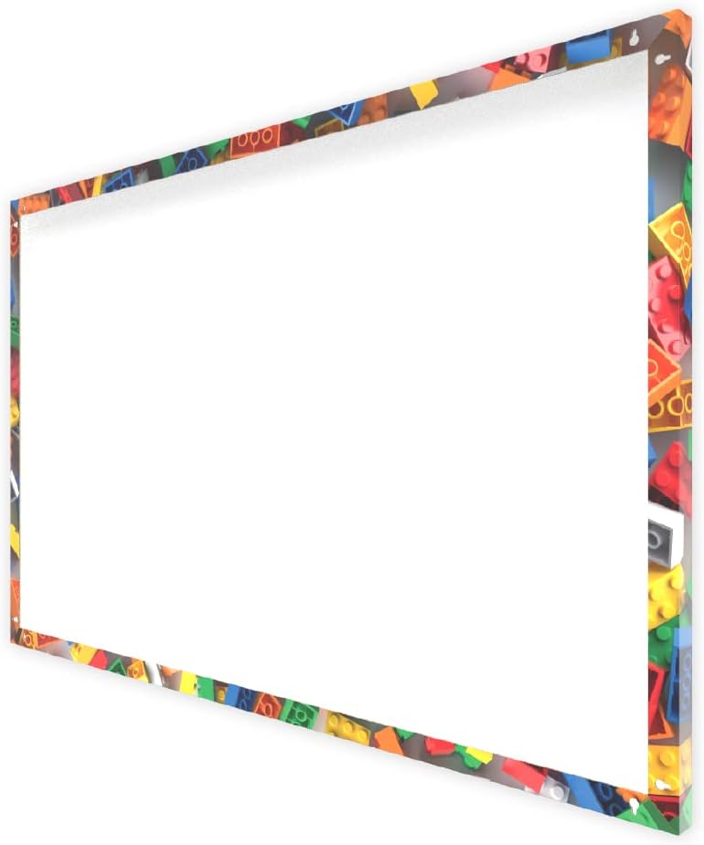 ALLboards Metallische Magnettafel BAUSTEINE 90x60cm MetalBoards Memoboard für jede Art von Magneten