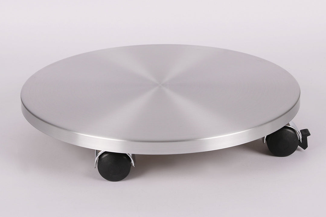 Möbelroller/Pflanzenroller (Profi) Ø 46 cm, ALU, 120kg, Chromrollen + Bremse, Marke: Szagato, Made i