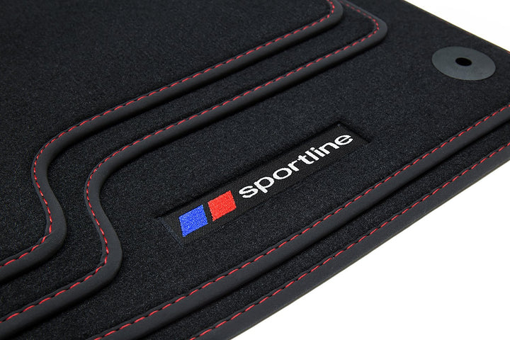 teileplus24 F653 Fussmatten Sportline Design kompatibel mit BMW 3er E90 E91 Touring Limo 2005-2012 B