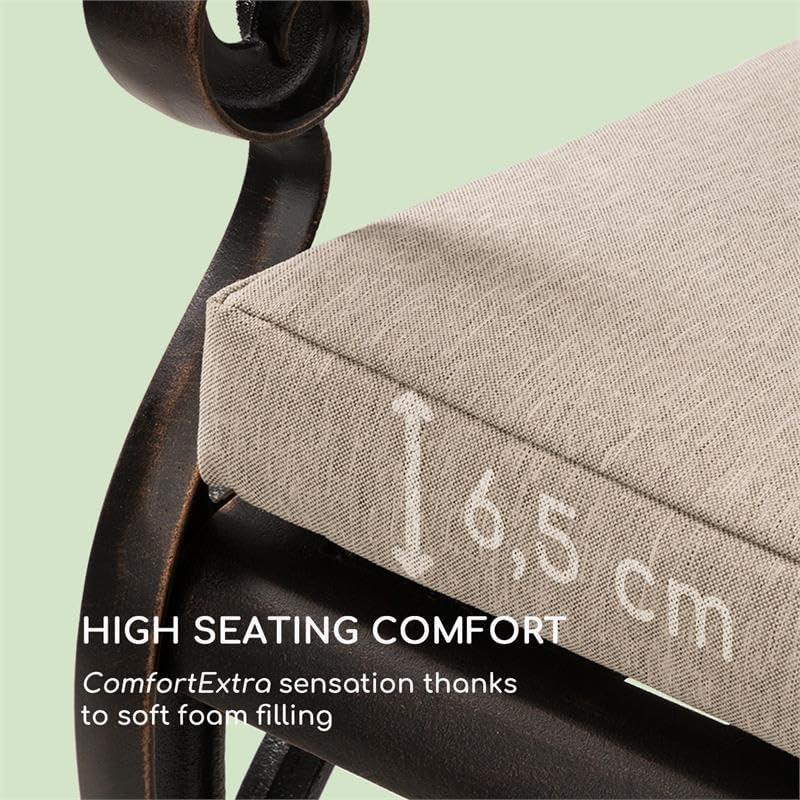 blumfeldt Pozzilli CU Sitzbank-Polsterung - Bezug: 100% Polyester, wasserabweisend, ComfortExtra: 4