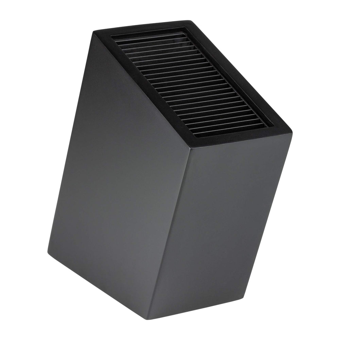 Rockingham Forge Messerblock, Kunststoff, Schräges Design, Leeres Messerblock, Schwarz