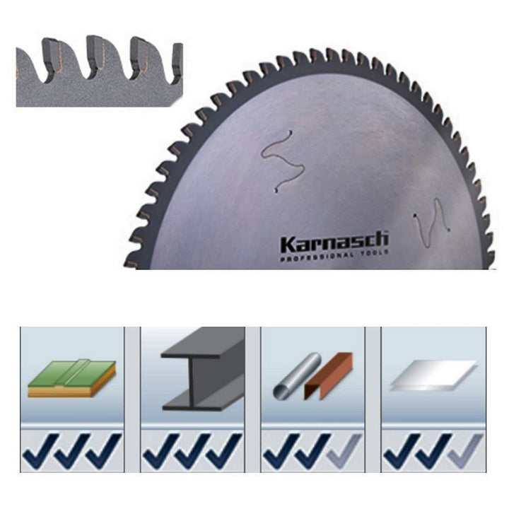 Karnasch KARNASCH Kreissägeblätter aus Hartmetall, 160mm Diámetro, 1.8/1.4mm Espesor, 20/16mm Aburri