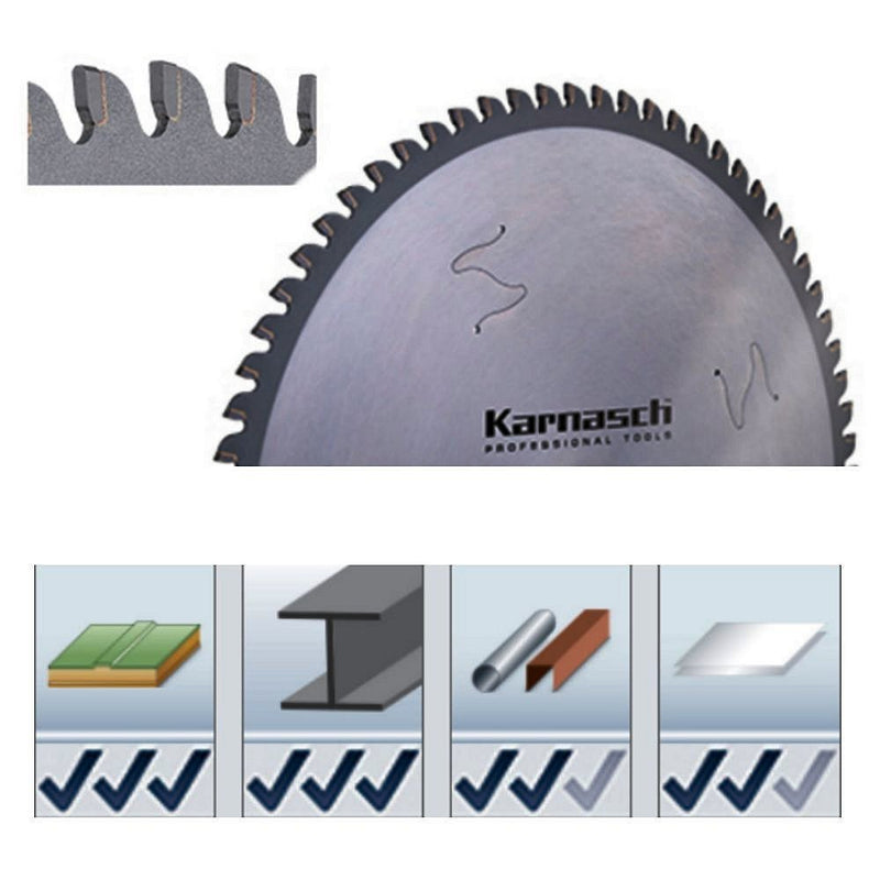 Karnasch Karnash Hartmetall-Kreissägeblätter, 235,5 mm Durchmesser, 2,0/1,6 mm Espesor, 30/25,4 mm A