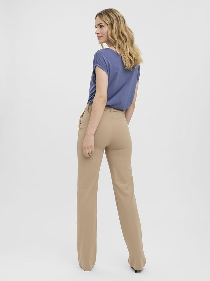 VERO MODA Female Hose VMZAMIRA Mittlere Taille Hose XS / 34L Silver Mink, XS / 34L Silver Mink