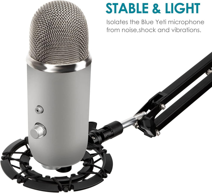Shock Mount für Blue Yeti und Yeti Pro, Mikrofonspinne Reduziert Vibration und Verbessert die Aufnah