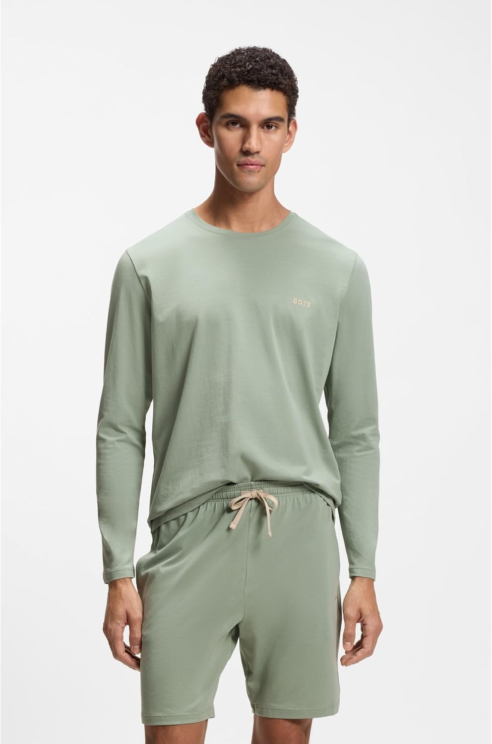 BOSS Herren Mix&Match Ls R T-Shirt S Light/Pastel Green330, S Light/Pastel Green330