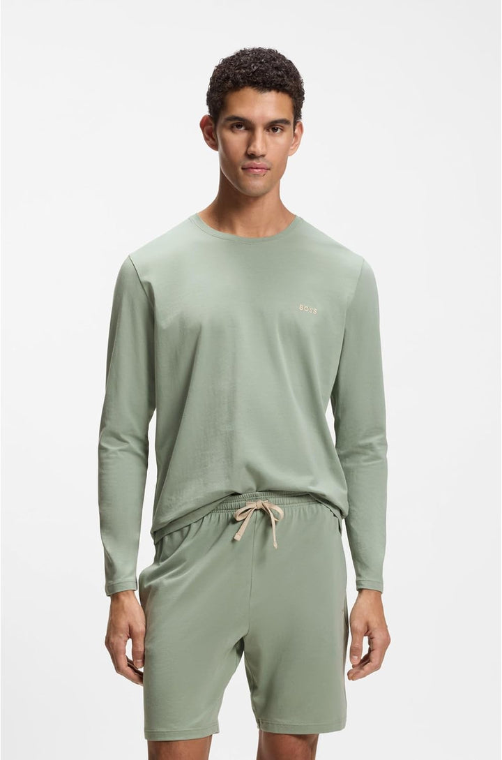 BOSS Herren Mix&Match Ls R T-Shirt S Light/Pastel Green330, S Light/Pastel Green330