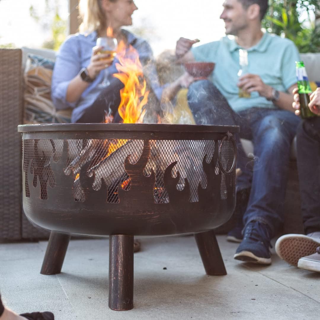 La Hacienda Wildfire Ø 61 cm - Feuerschalen für den Garten - Feuerstelle Outdoor & Feuertonne - Feue