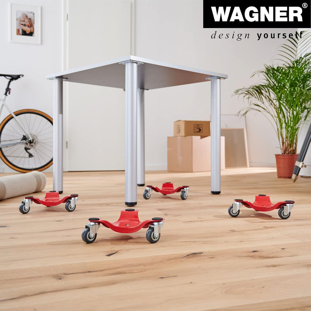 WAGNER Transporthilfe MM 1196 I 25 x 25 x 7,5 cm - Tragkraft 100 kg - ideal für sperrige Lasten &amp; Um