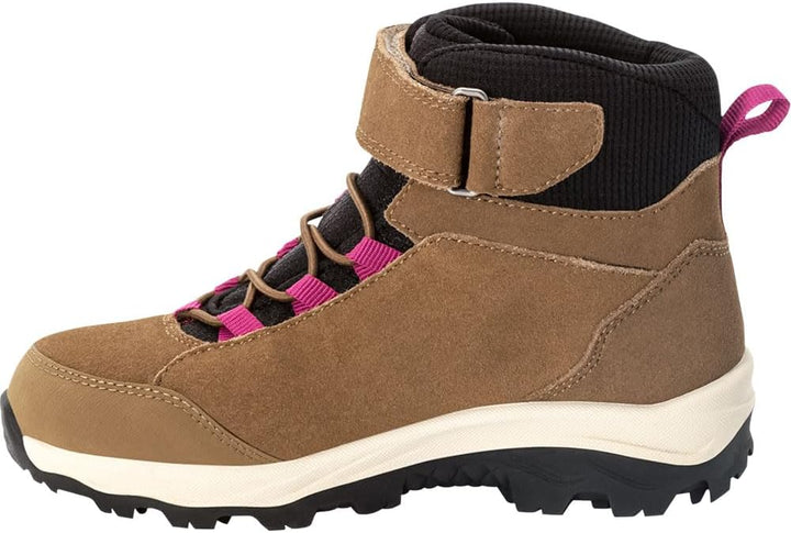 Jack Wolfskin Unisex Kinder Vojo Lt Texapore Mid KOutdoorschuhe 34 EU Brown Pink, 34 EU Brown Pink