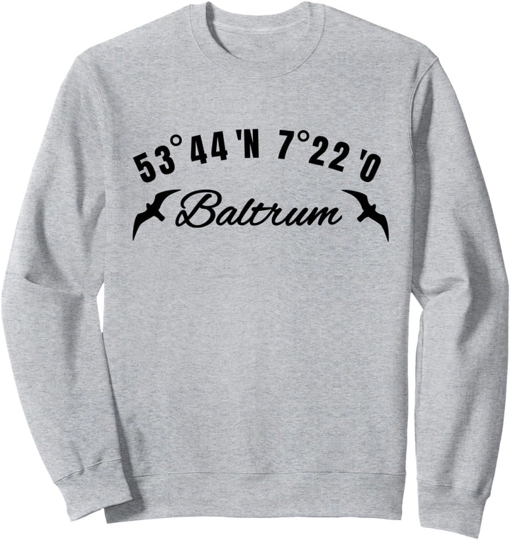 Baltrum Koordinaten Möwe Insel Urlaub Geschenk Idee Sweatshirt