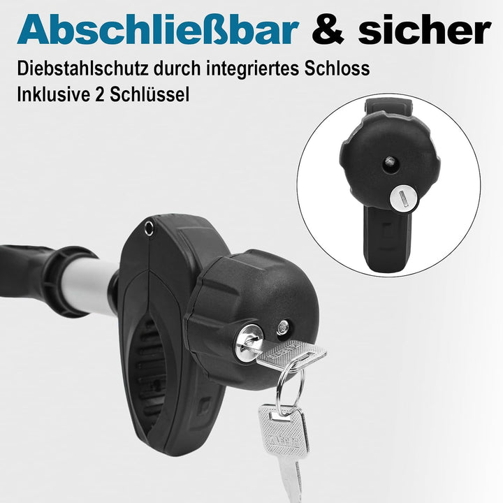 Rahmenhalter für Heck, Abschliessbare Rahmenhalterung für Fahrradträge für U-Bügelrohr (25 cm Länge)