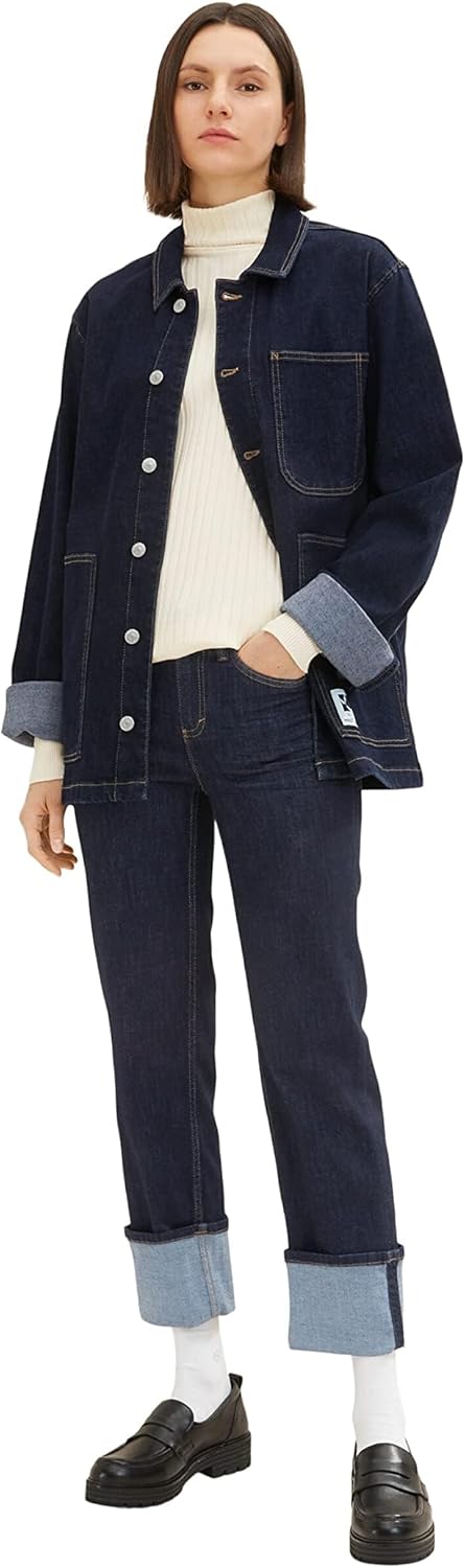 TOM TAILOR Damen Alexa Straight Jeans 36W / 28L 10115 - Clean Rinsed Blue Denim, 36W / 28L 10115 - C