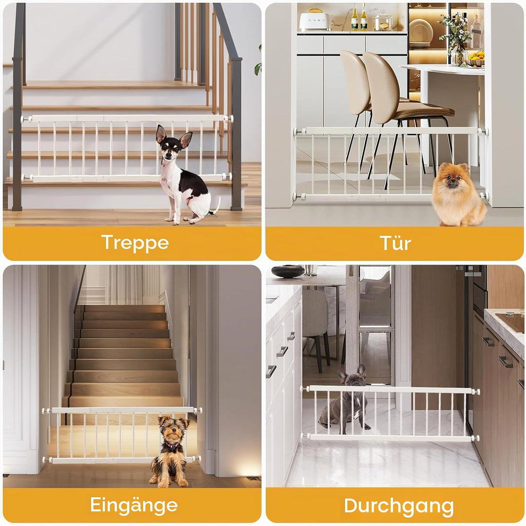 Hundegitter für den Innenbereich, 45,7 cm - 114,3 cm, verstellbar, extra breit, Metall, kurzes Hunde