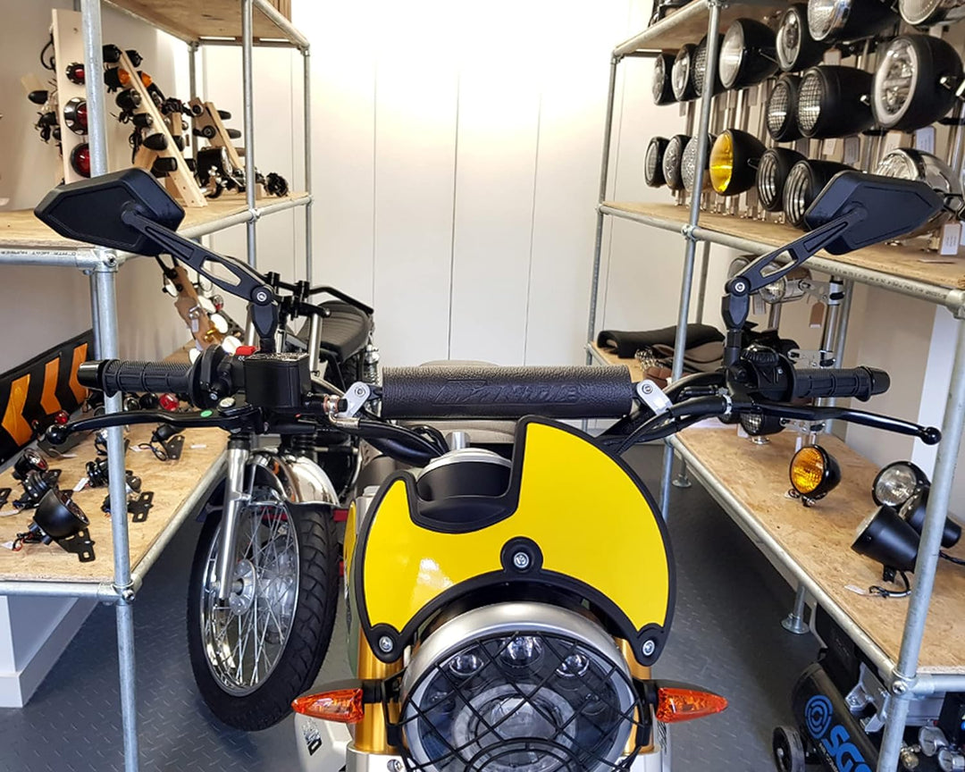 Motorrad Seitenspiegel - Hervorragende Qualität E-Geprüft Ideal Für Naked & Supermoto