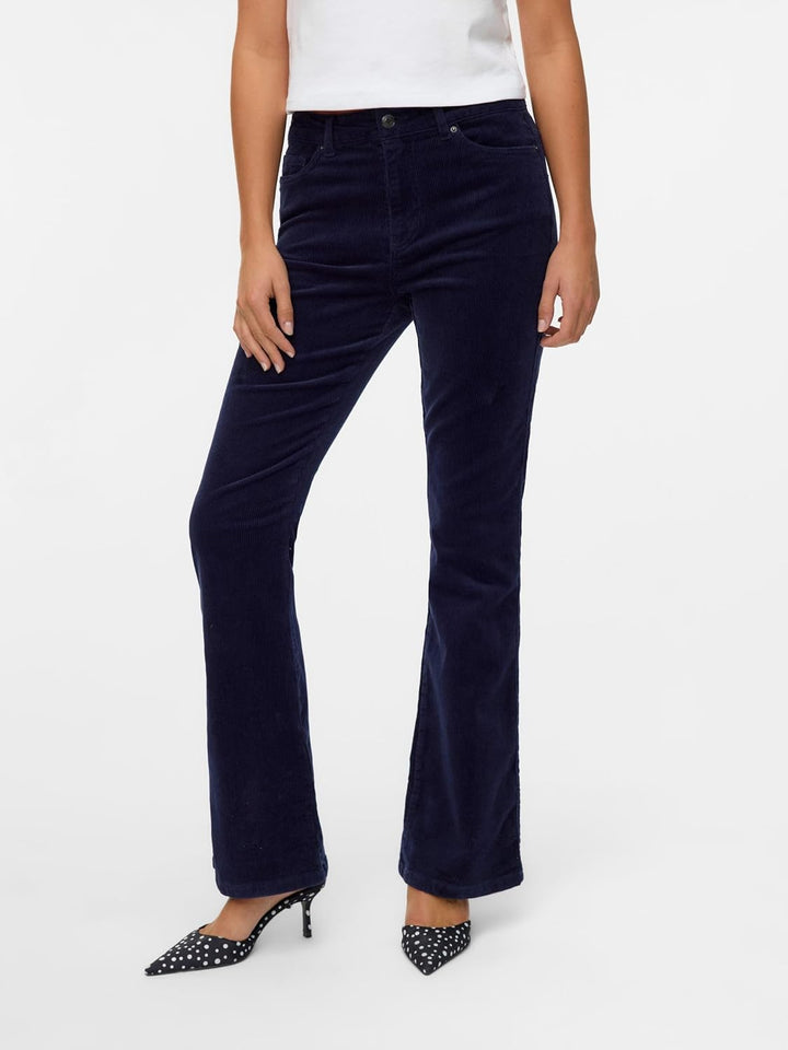 VERO MODA Female Hose VMSIGA Hohe Taille Hose XS / 34L Peacoat, XS / 34L Peacoat
